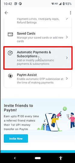 automatic payment and subscriptios