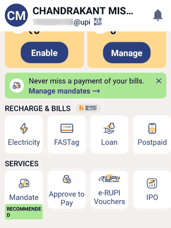 upi bill payment