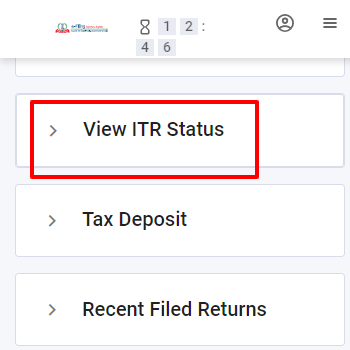 view ITR Status