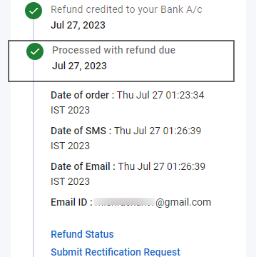 return status details