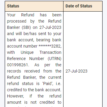 income tax refund detail status